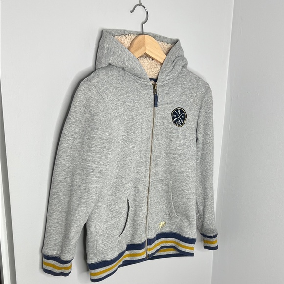 Mini Boden Harry Potter Seeker Zip Up Hoodie Sherpa Lined Kids size 9-10 - Picture 2 of 15